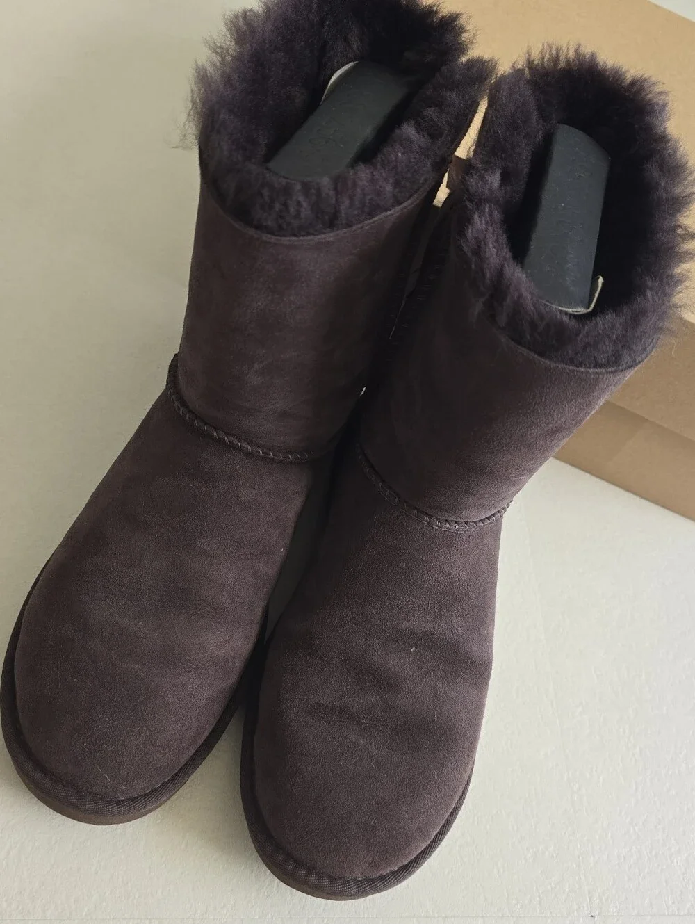 Authentic New UGG Bailey Bow boots chocolate Size 7 $215